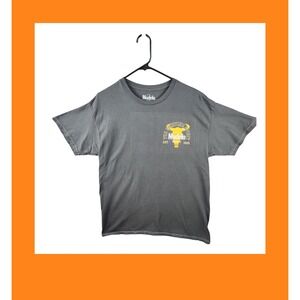 Modelo "Fighting Spirit" Graphic T Shirt Charcoal Gray Mens Large